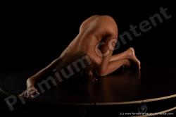 Nude Woman Black Laying poses - ALL Slim long black Standard Photoshoot Pinup